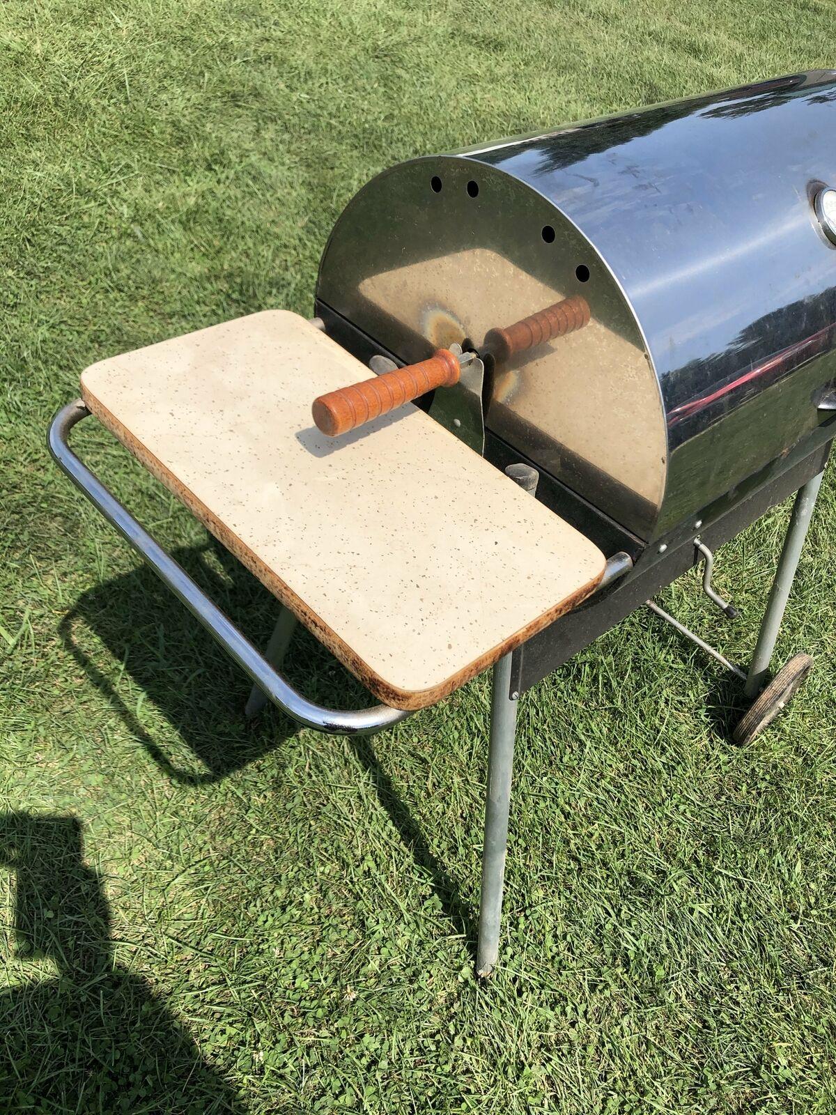 Vintage BIG BOY BBQ Grill stainless steel mid century modern barbecue rotisserie