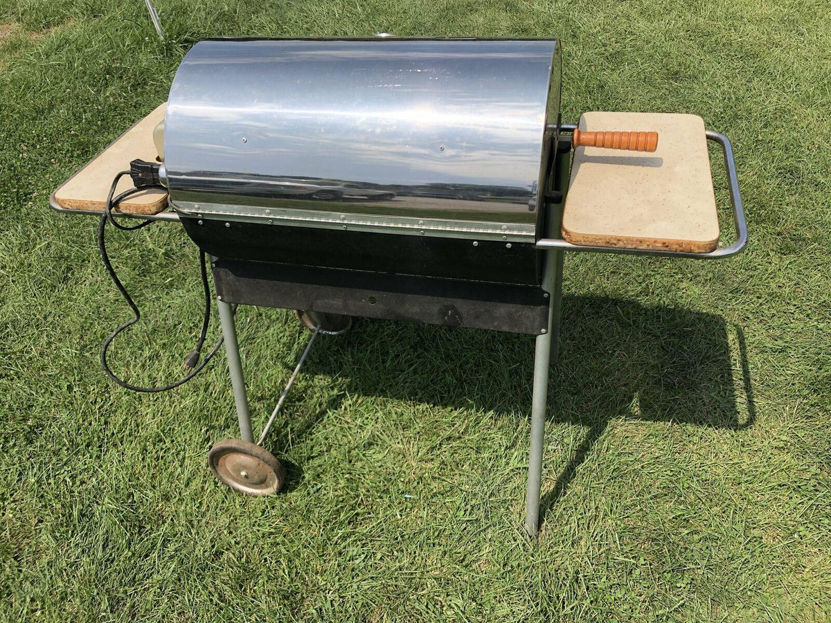 Vintage BIG BOY BBQ Grill stainless steel mid century modern barbecue rotisserie