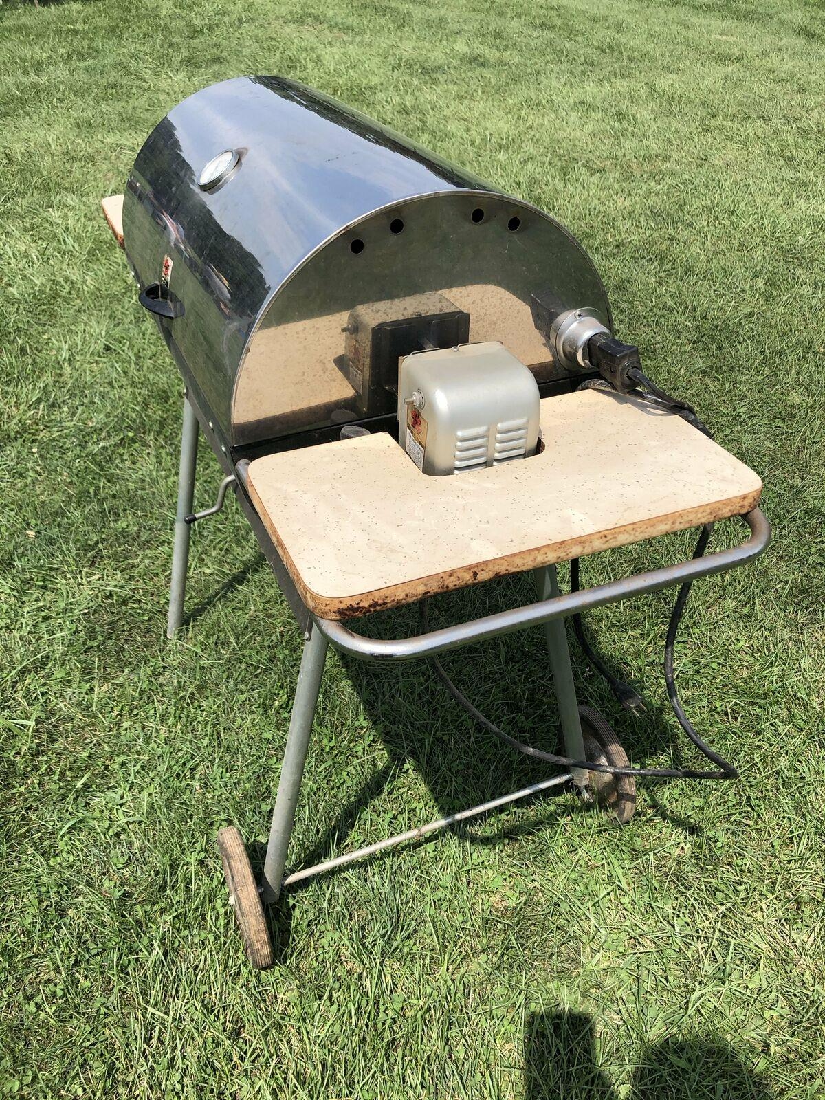 Vintage BIG BOY BBQ Grill stainless steel mid century modern barbecue rotisserie