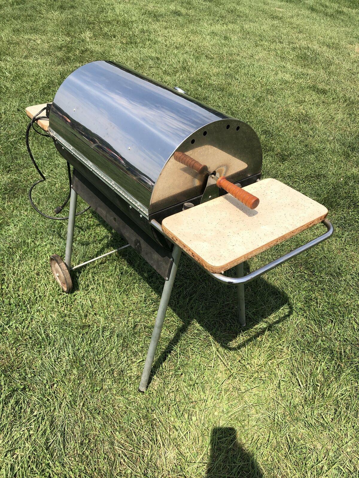 Vintage BIG BOY BBQ Grill stainless steel mid century modern barbecue rotisserie