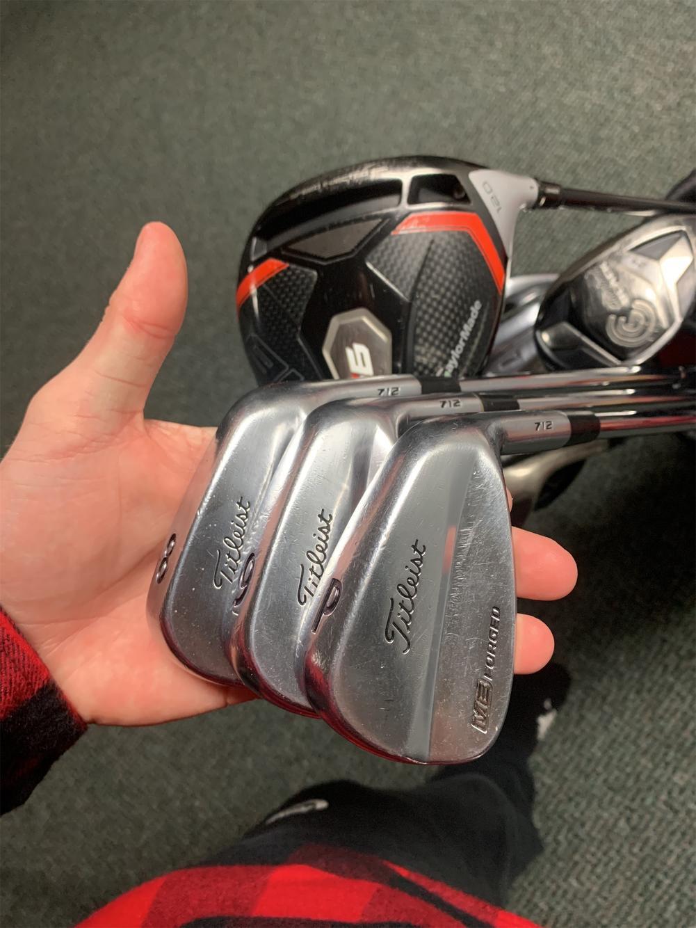 Men's Right Handed CB And MB 712 Forged Regular Flex Steel Shaft Iron Set