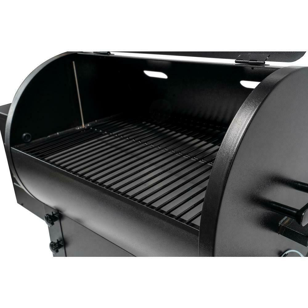 Traeger Outdoor Wood Pellet Grill Porcelain Coated Steel 2-Wheels Barrel Black