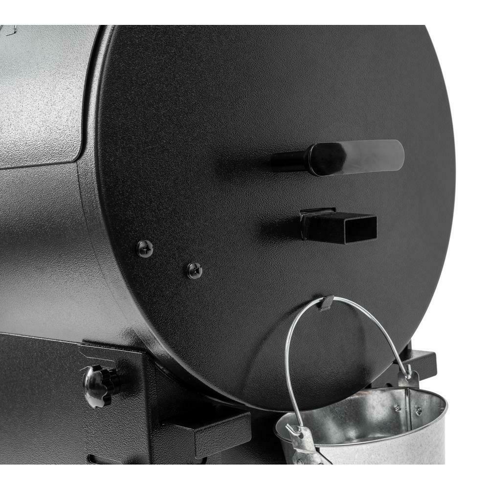 Traeger Outdoor Wood Pellet Grill Porcelain Coated Steel 2-Wheels Barrel Black