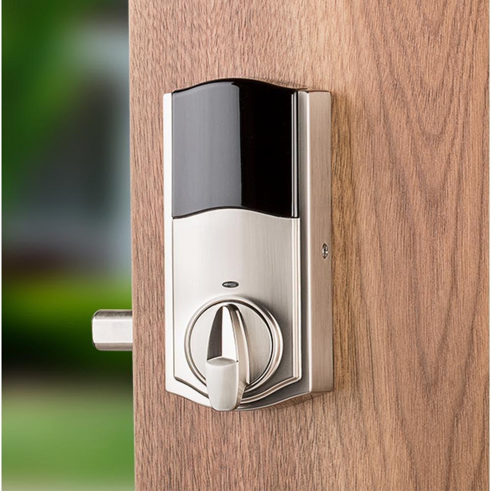 Premis Touchscreen Smart Lock Satin Nickel Single Cylinder Electronic Deadbolt Featuring SmartKey Security