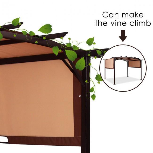 12 x 9 ft Outdoor Pergola Gazebo Canopy Sun Shelter with