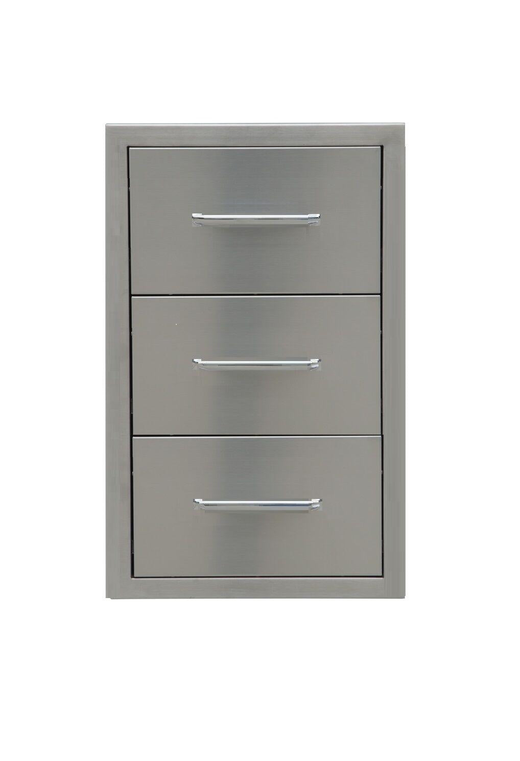 TRIPLE DRAWER OUTDOOR KITCHEN BBQ 304 STAINLESS STEEL ACCESS "BEST QUALITY"