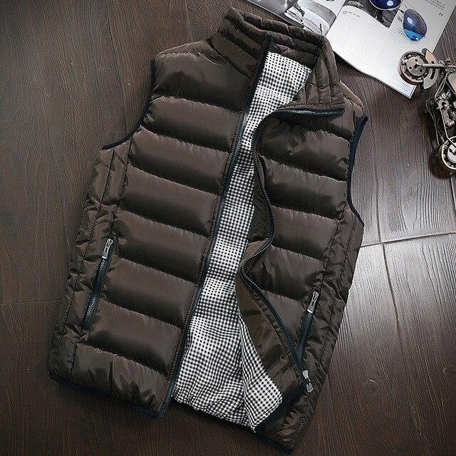 Fashion Men Sleeveless Jacket Winter Vest