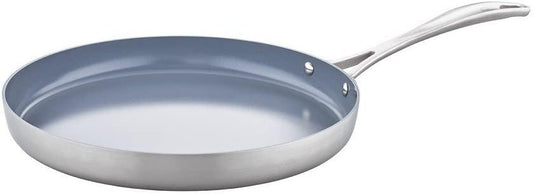 ZWILLING Spirit Ceramic Nonstick Griddle, 12-inch, Stainless Steel