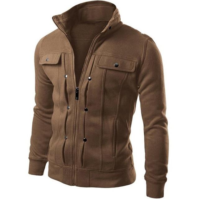 ng Autumn Men's Cardigan Multi Button Hoodies