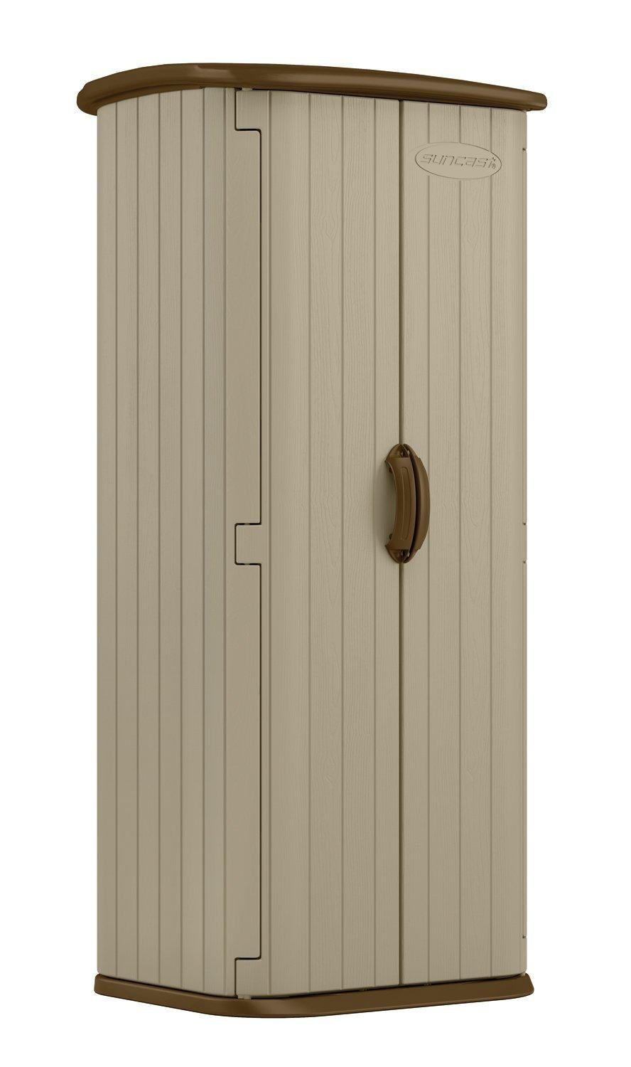 Suncast Vertical Utility Shed, Garden,Patio,Storage,Outdoor,Lawn, Utility, Shelf