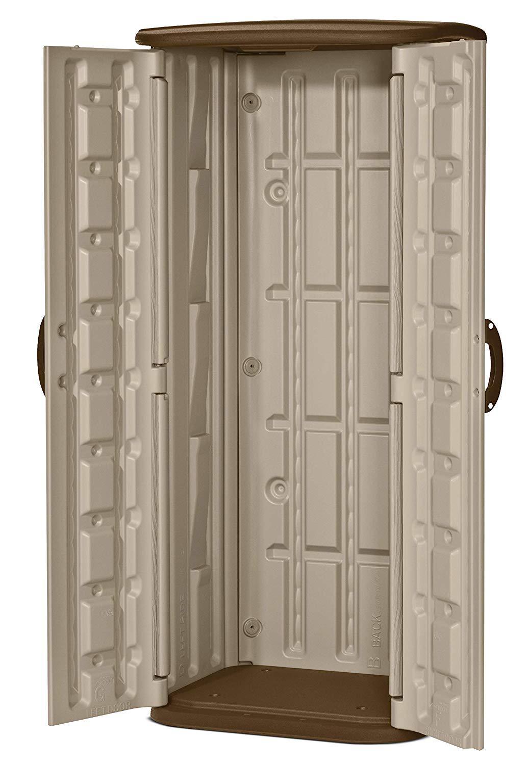 Suncast Vertical Utility Shed, Garden,Patio,Storage,Outdoor,Lawn, Utility, Shelf