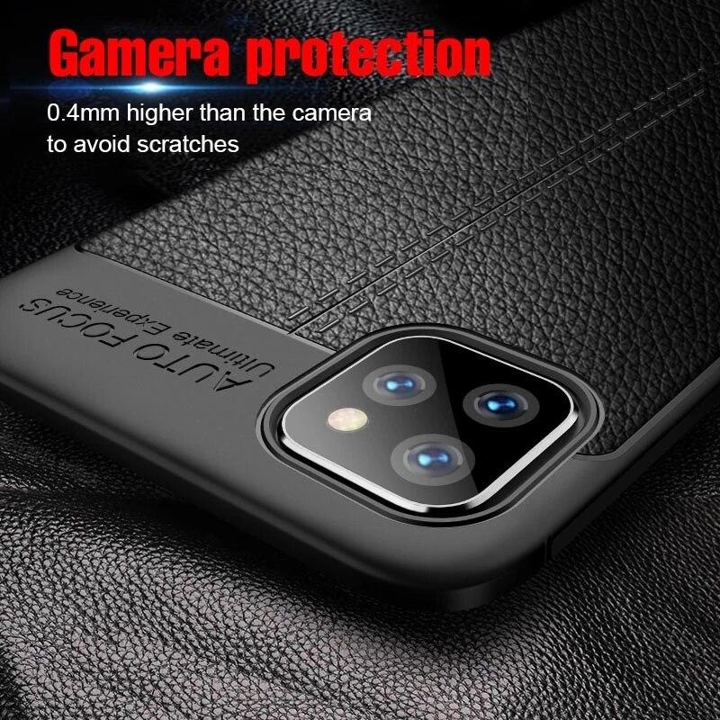 Luxury Leather Soft TPU Phone Cover For iPhone 12 Pro Mini Max