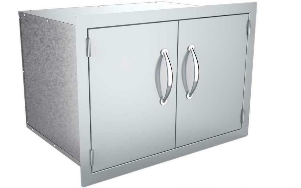 SUNSTONE DSH30 30-Inch Double Door Dry Storage Stainless Steel