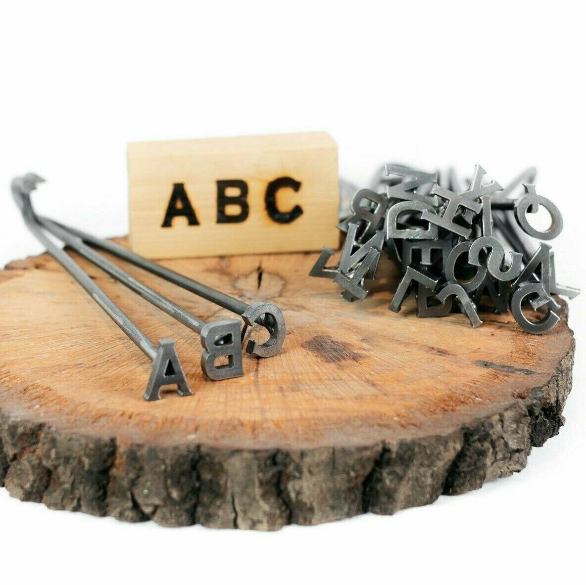 1" Tall A-Z Alphabet Branding Irons - 26 Letters - BBQ, Woodwork Crafts Monogram
