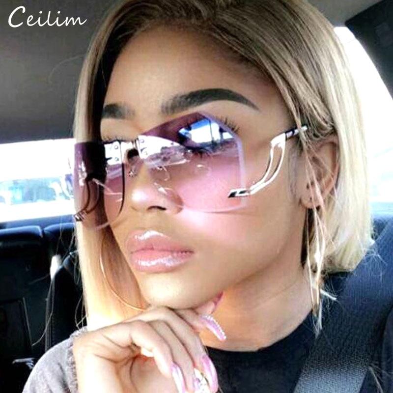 Women Popular Irregular Frameless Sunglasses