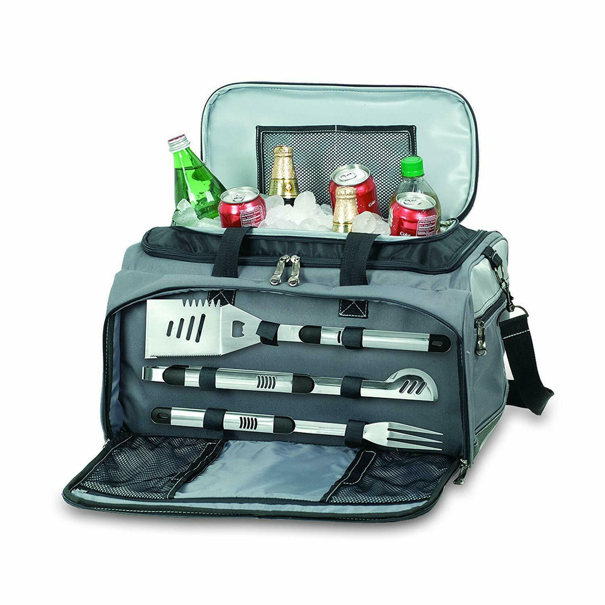 Tailgating Grill Cooler Set BBQ Grill and Utensils Set Package Camping Hunting