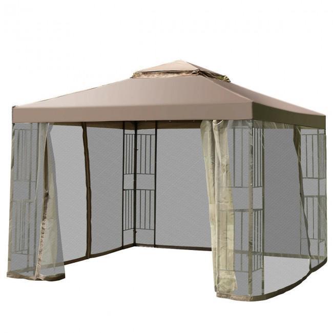 10 Feet x 10 Feet Awning Patio Screw-free Structure Canopy