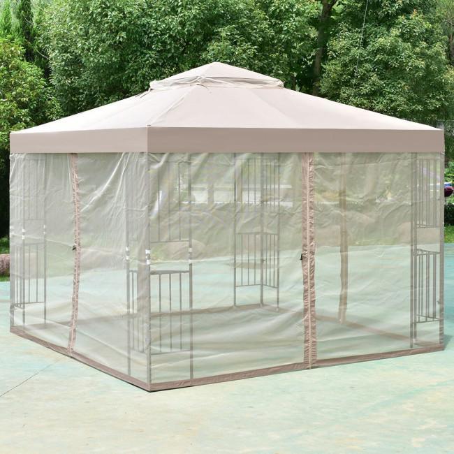 10 Feet x 10 Feet Awning Patio Screw-free Structure Canopy