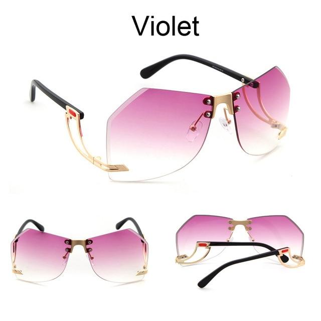 Women Popular Irregular Frameless Sunglasses