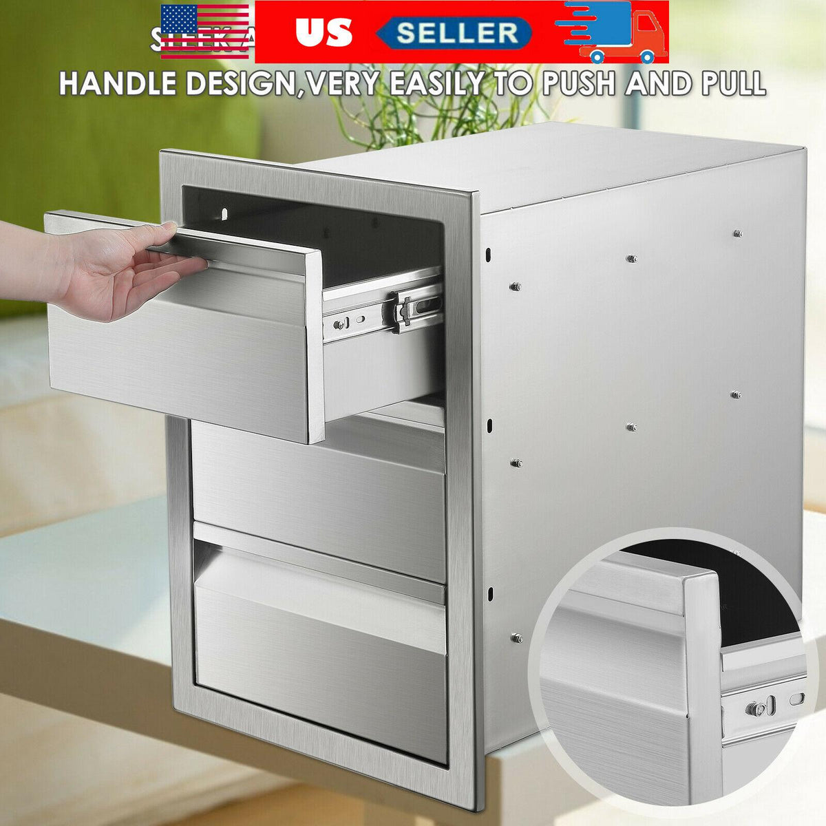 Outdoor Kitchen/bbq Island Stainless Steel Drawer Cabinet Combination Storage
