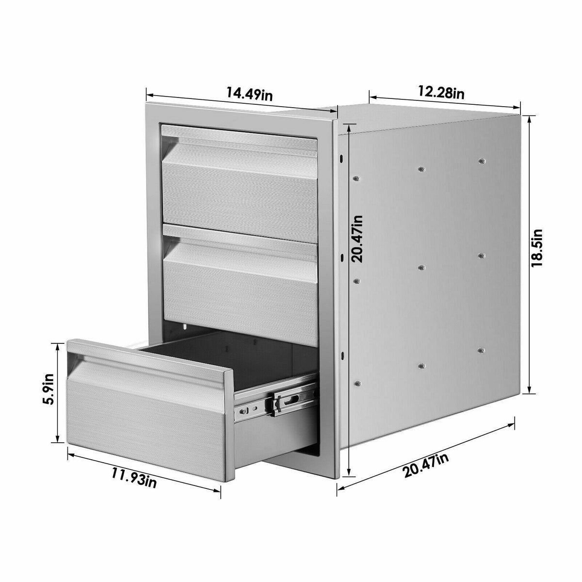 Outdoor Kitchen/bbq Island Stainless Steel Drawer Cabinet Combination Storage