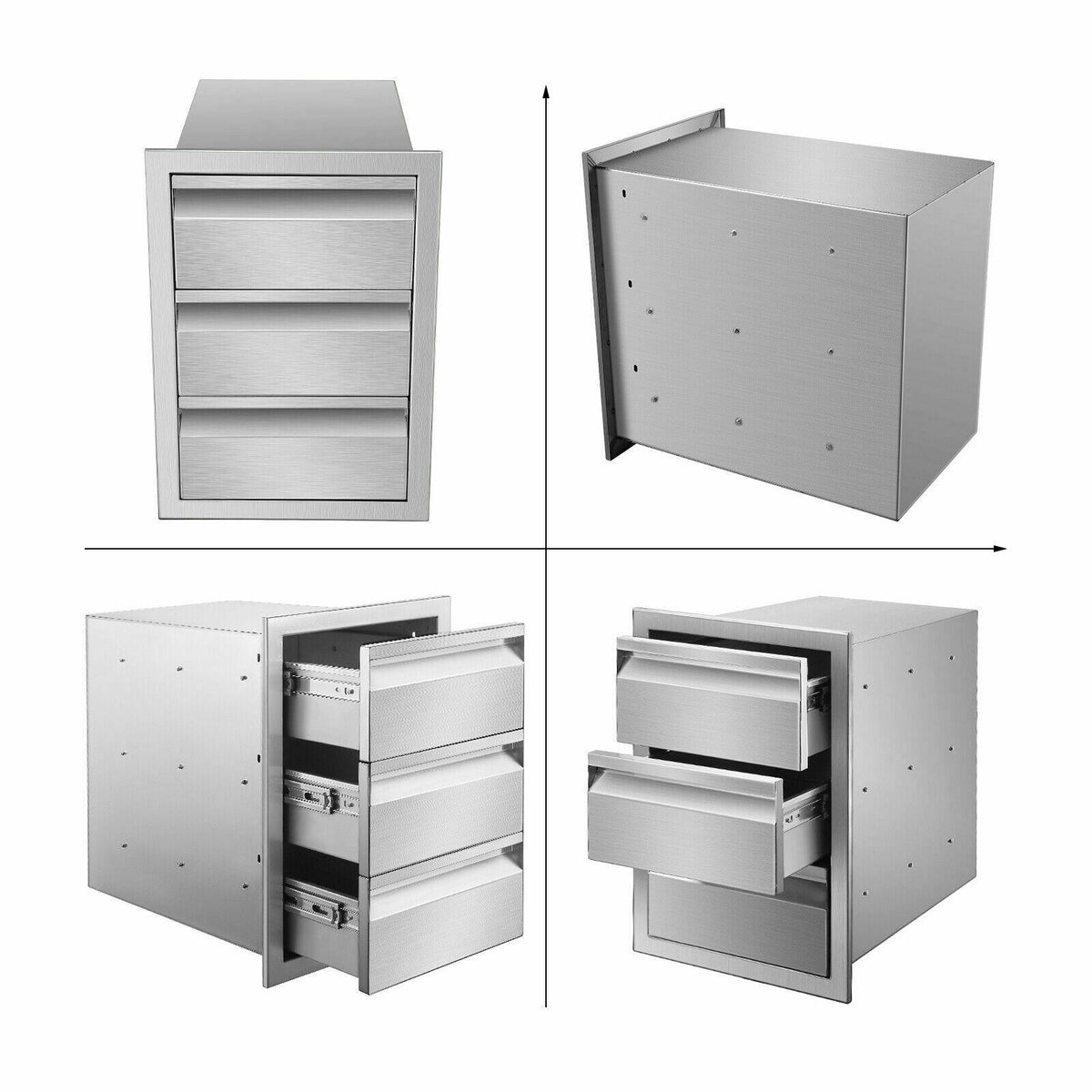Outdoor Kitchen/bbq Island Stainless Steel Drawer Cabinet Combination Storage
