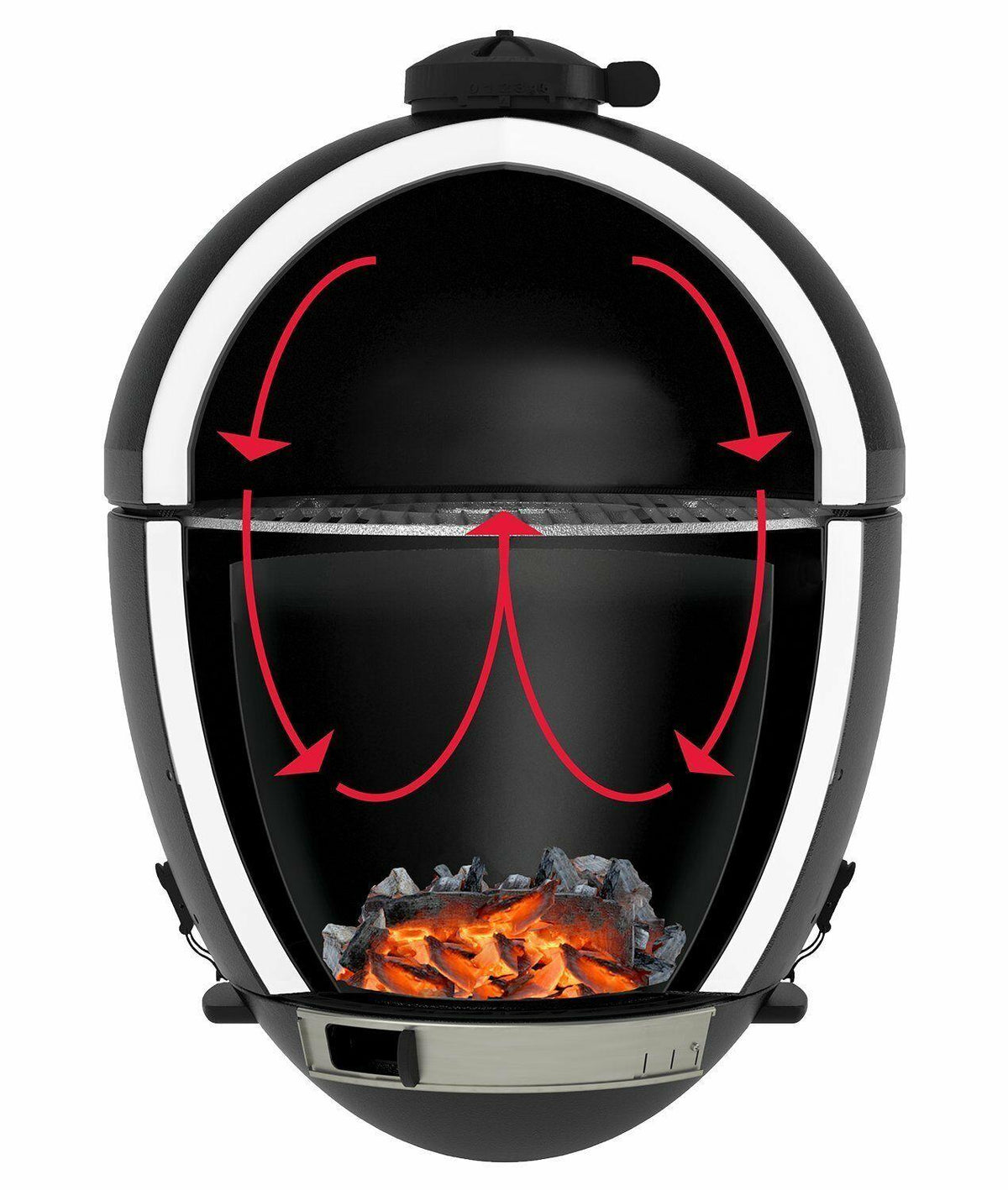 Charcoal Barbecue Grill and Smoker Outdoor Cooking Kamado BBQ Cart Insulated New