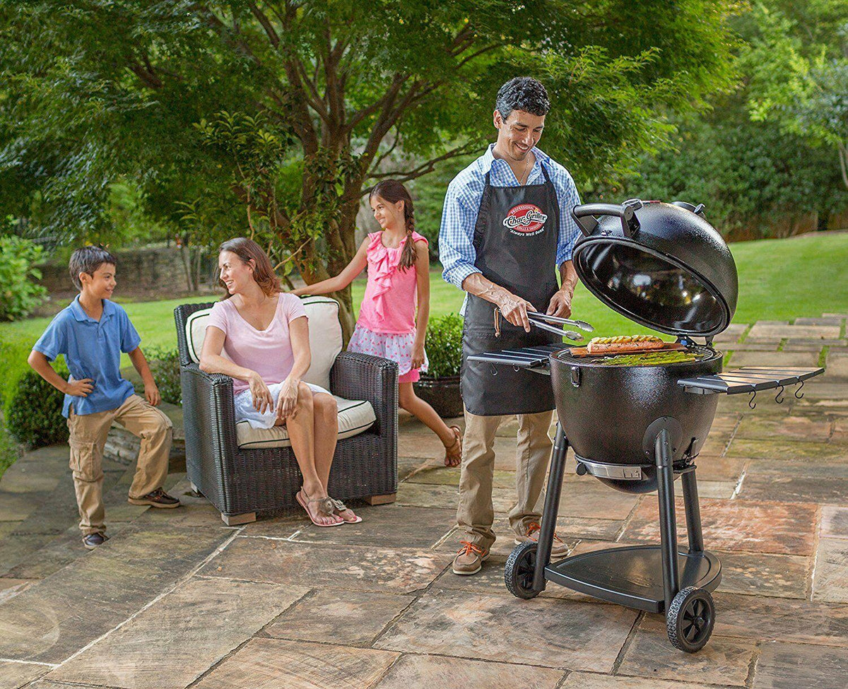 Charcoal Barbecue Grill and Smoker Outdoor Cooking Kamado BBQ Cart Insulated New