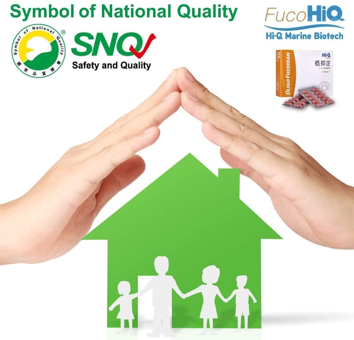 FucoHIQ® HI-Q Oligo Fucoidan Capsules - 550mg, Doctor Recommend Fucoidan, Extra Strength Immune Support, for All Ages, Vegetarian, Halal Certified, 60 Veggie Capsules, Made in Taiwan (3 Pack)