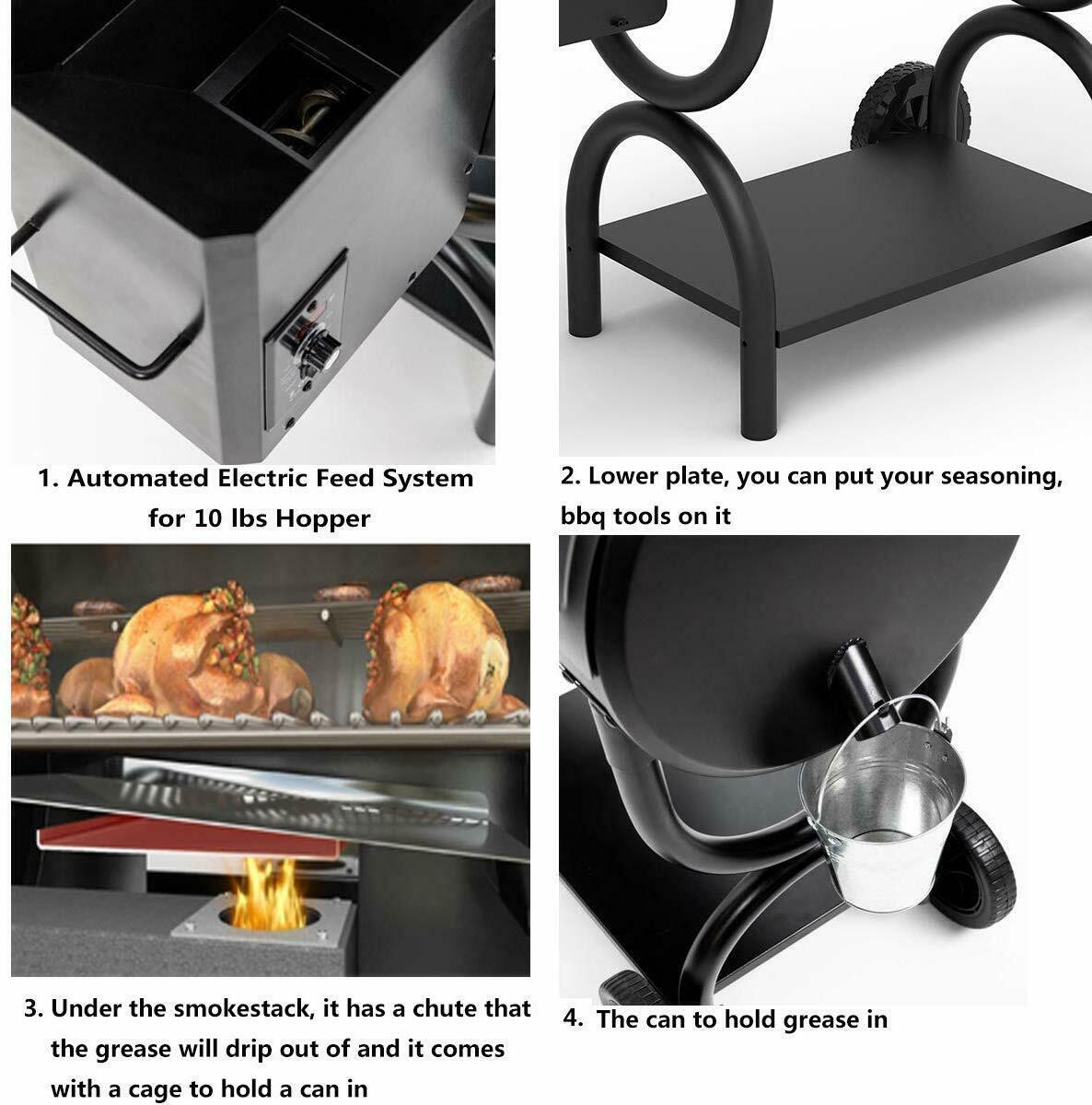 Z GRILLS ZPG-550B 2021 New Wood Pellet Grill 8 in 1 BBQ Smoker Digital Control