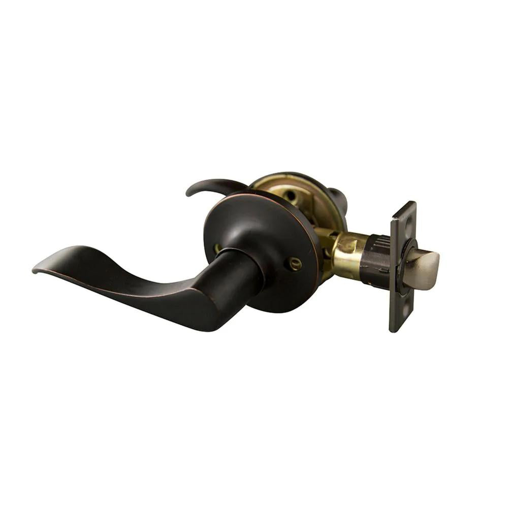 Stratford Oil Rubbed Bronze PassaHall/Closet Door Lever with Universal 6-Way Latch (6-Pack)
