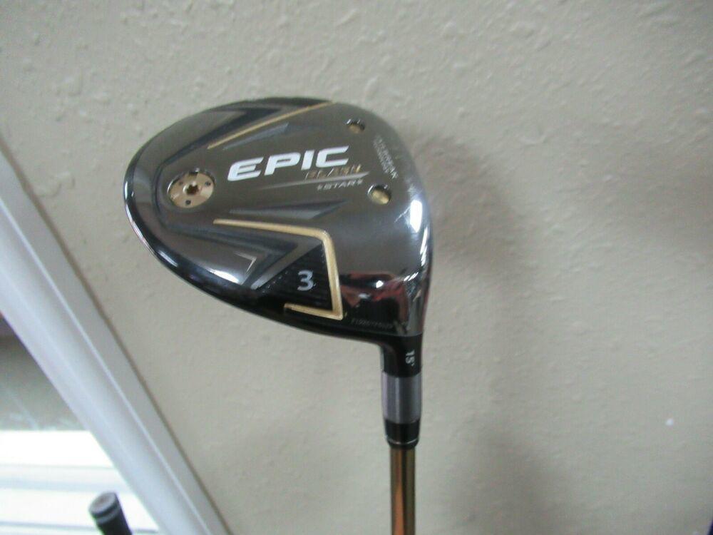 NICE CLEAN CALLAWAY EPIC FLASH STAR FAIRWAY WOOD # 3 15 UST ATTAS 40g REG W HC