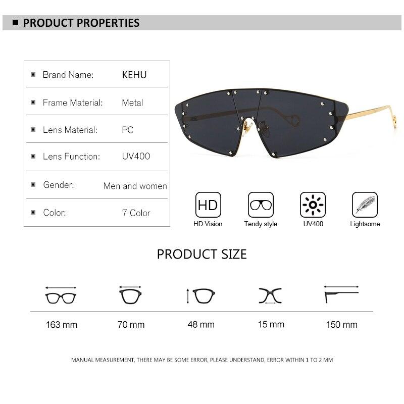 Sunglasses - Luxury Brand Vintage Rivet Sunglasses