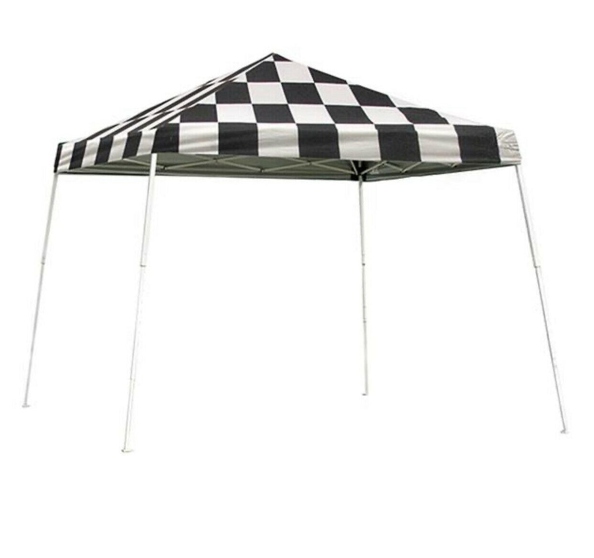10'x10' Checkered Flag Sport Series Pop Up Slant Leg Canopy (bff)