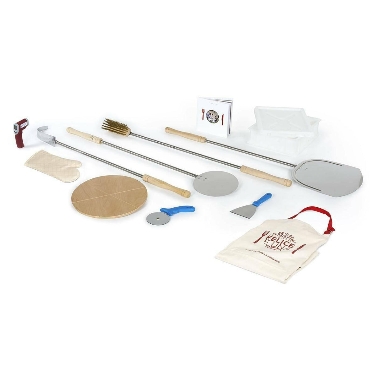 Alfa Pizzaiolo 13-Piece Pizza Oven Accessory Kit 36-Inch Peel Set