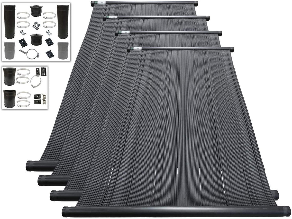 SolarPoolSupply Highest Performing Design - DIY Solar Pool Heater System Kit - 15-20 Year Life Expectancy - Made in USA [4-4x10 / 1.5" I.D. Header]