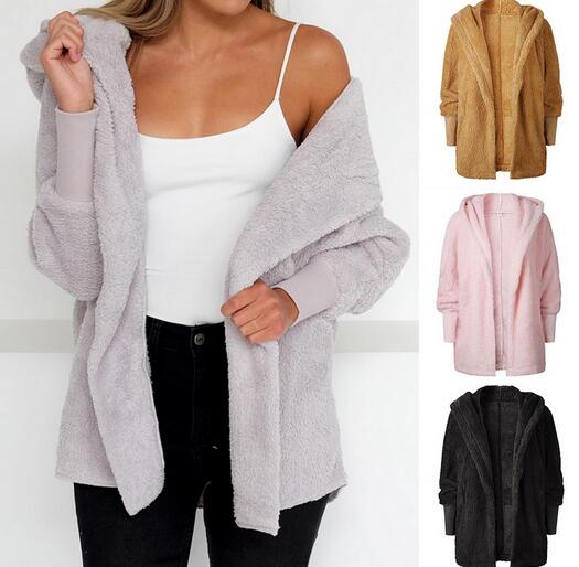 Women's Clothing - 2021 Women's Autumn Winter Casual Loose Fur Cardigans