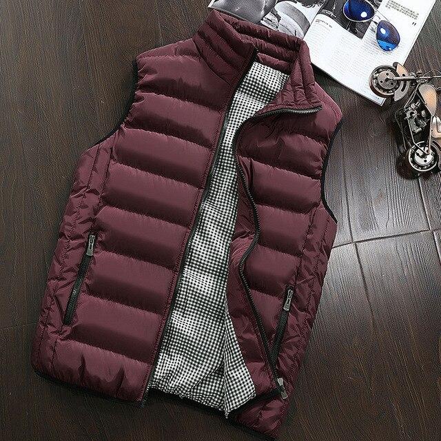 Fashion Men Sleeveless Jacket Winter Vest