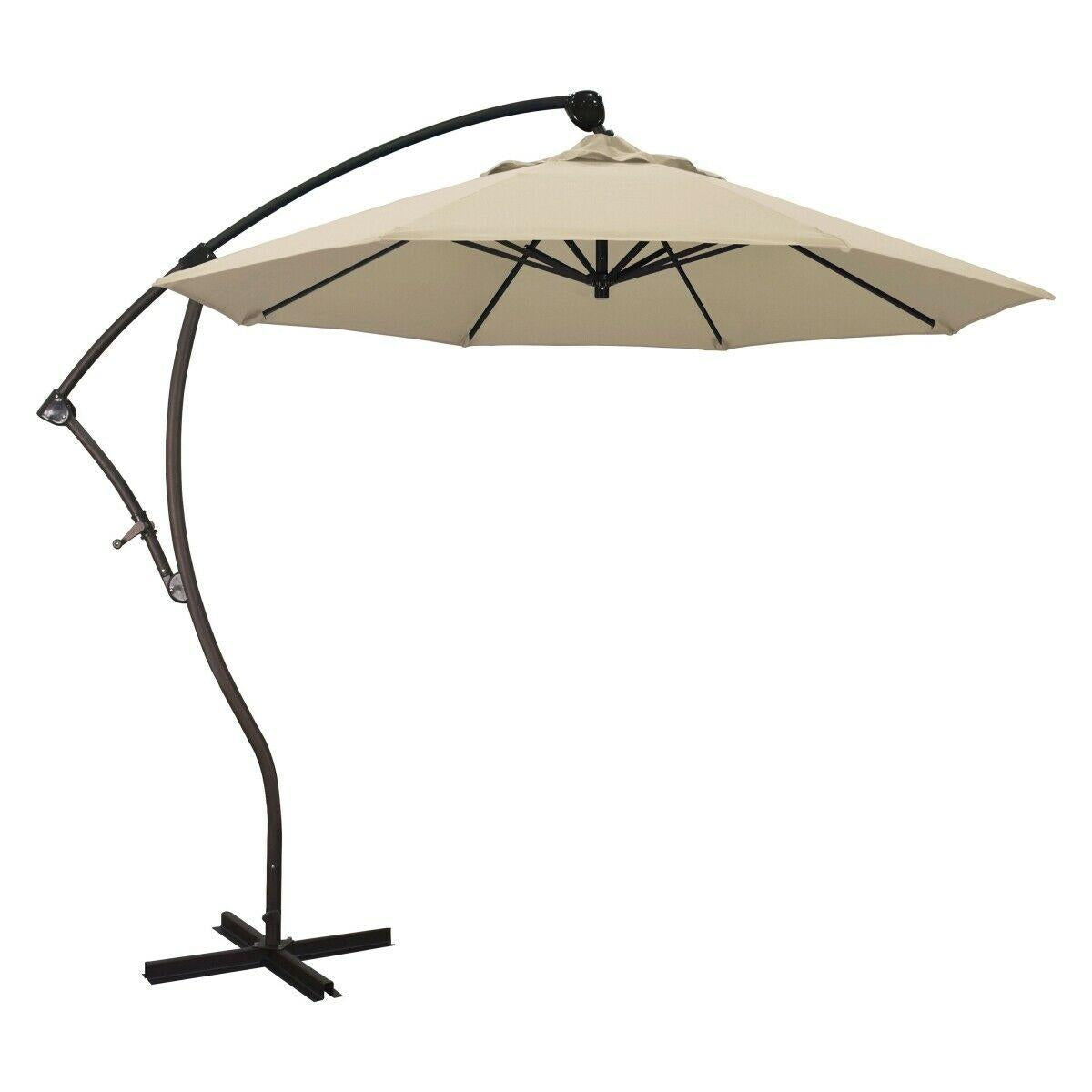 California Umbrella CAUBA908117-F22 Bayside Series 9 ft. Crank Lift Aluminium Ca