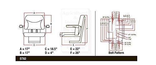 A & I Products "Big Boy" Seat; w/ Armrests, BLU Replacement for Ford - New Holla