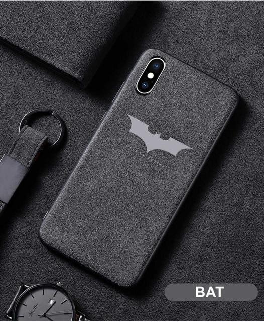 Phone Case - Luxury Vintage Alcantara Leather Soft Protective Phone Case For iPhone XS/XR/XS Max 8/7 Plus