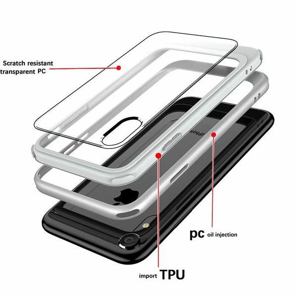 Phone Case - Luxury Shockproof PC + TPU Protection Case For iPhone X XS XR XS Max 8 7/Plus