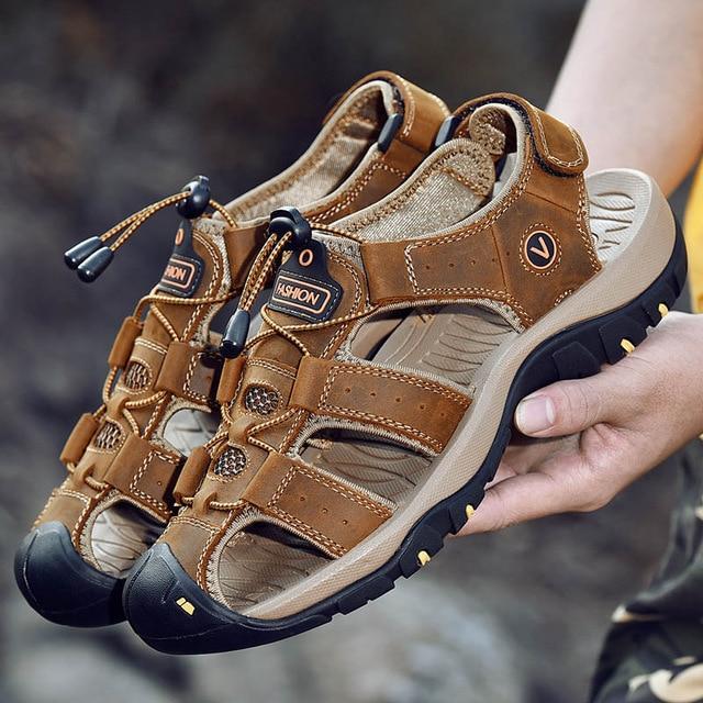 Shoes - Summer Genuine Leather Casual Beach Sandals