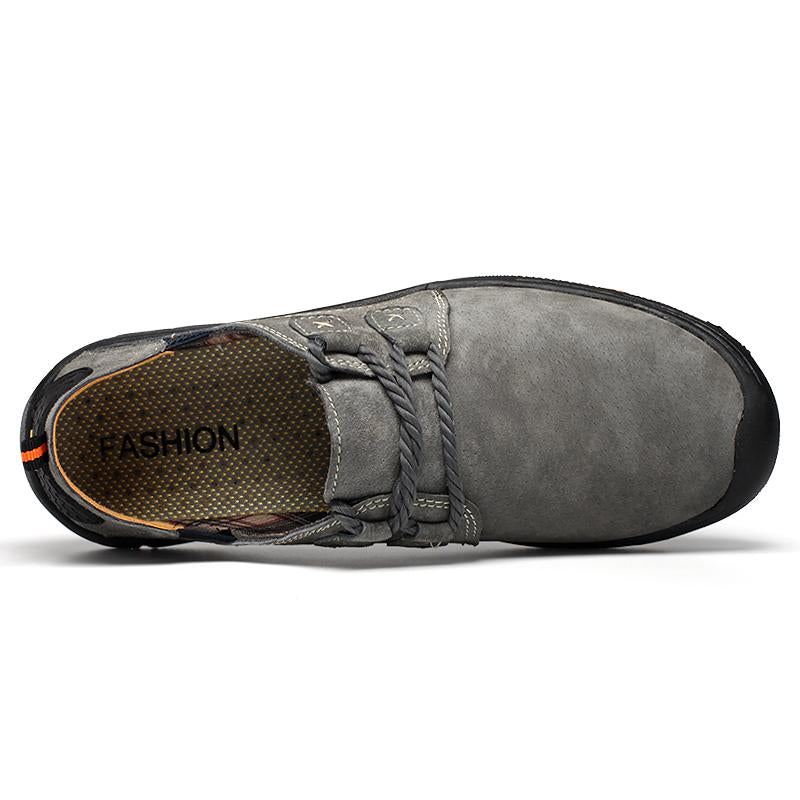 Men's Shoes - Fashion Genuine Leather Plus Size Men Breathable Outdoor Training Shoes