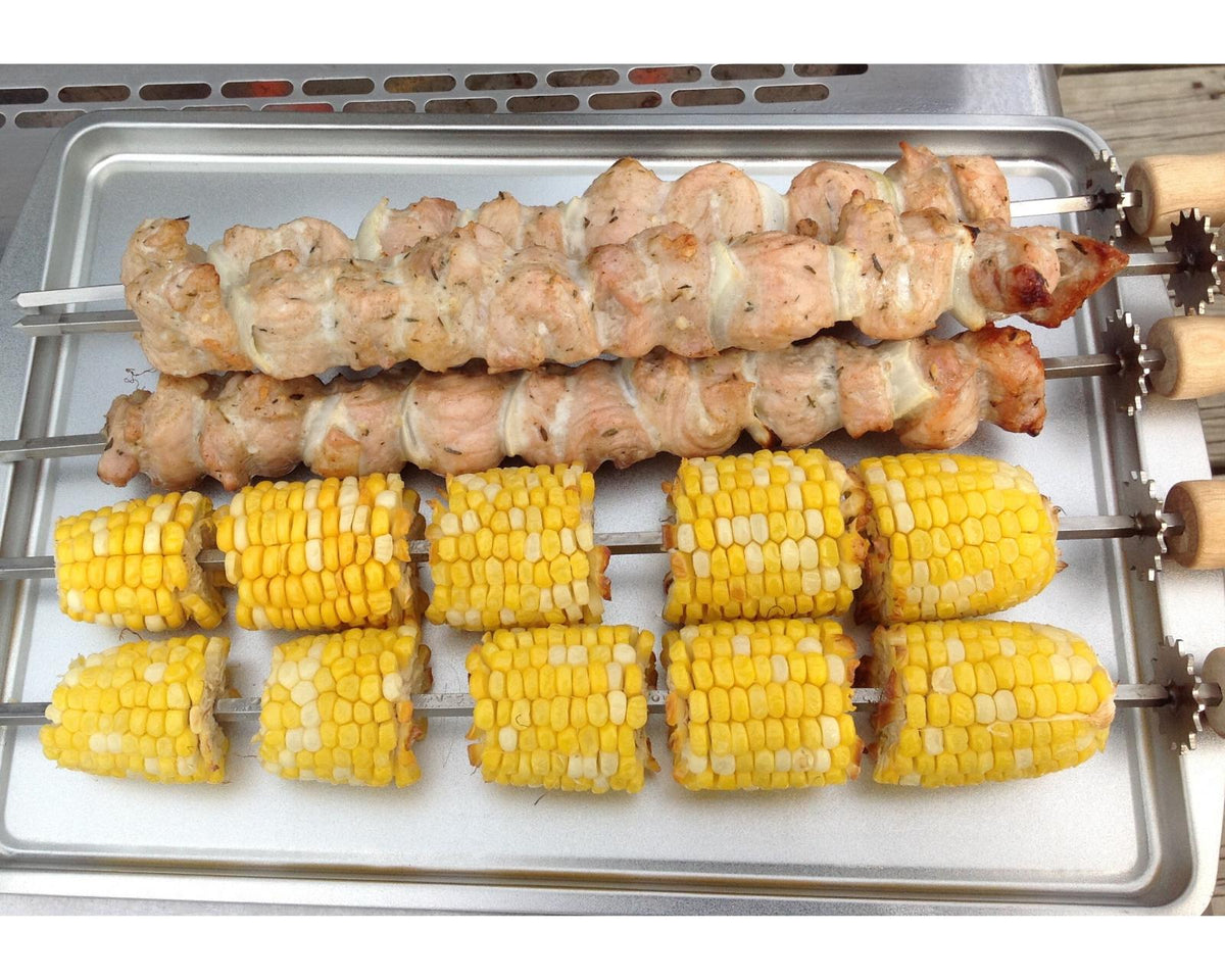 Spinarri 543 -Motorized kebob skewers for your existing gas / charcoal BBQ grill