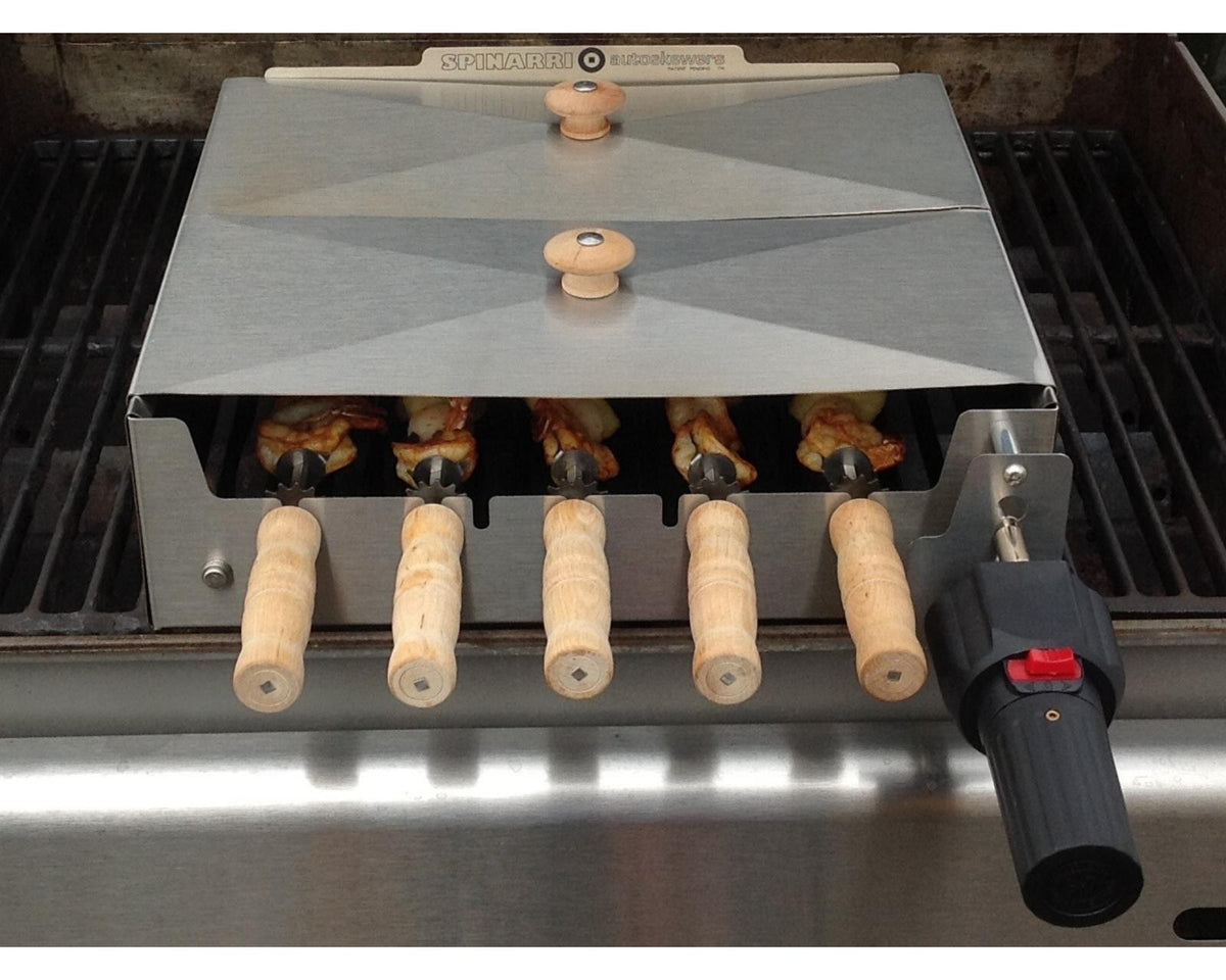 Spinarri 543 -Motorized kebob skewers for your existing gas / charcoal BBQ grill