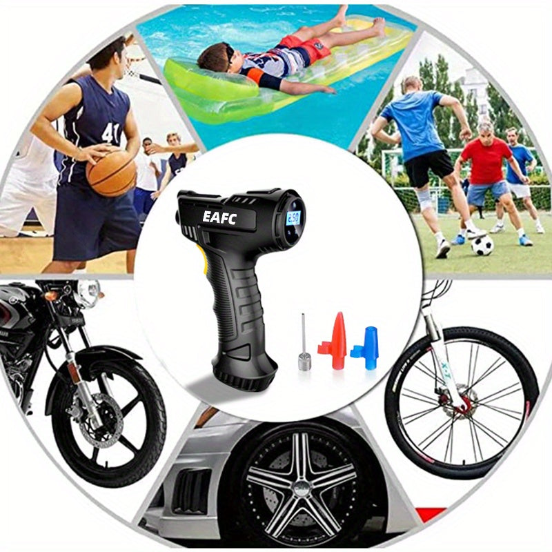 120W Wireless Rechargeable Air Compressor: Portable &amp; Automatic Tire Inflator For Your Car!