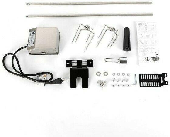 Rotisserie Roaster Spit Rod, Electric Motor 4W x10-15kfg & Parts Stainless Steel
