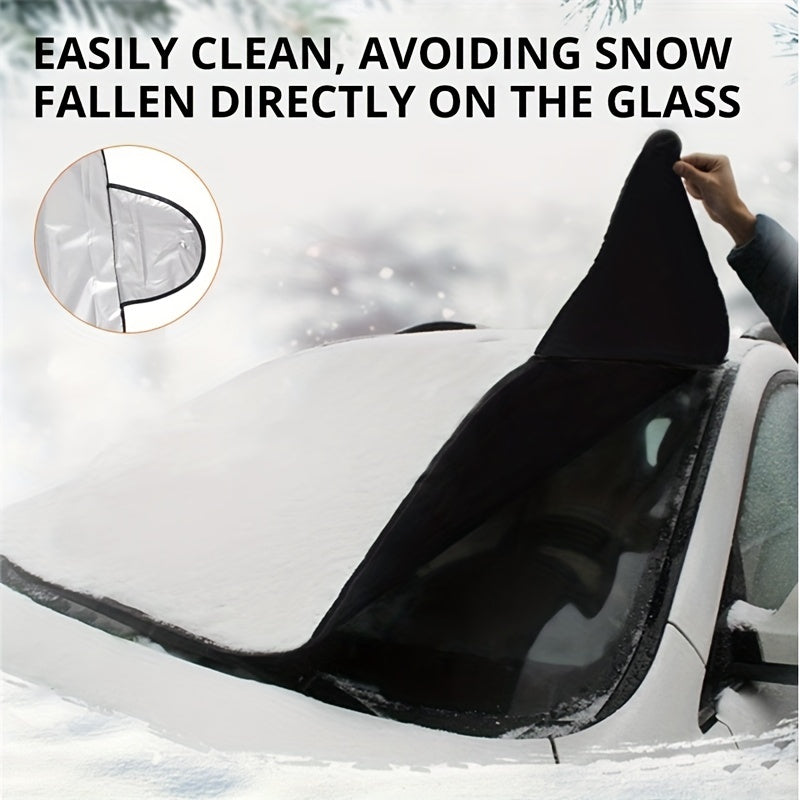 1pc Keep Your Car Protected From Snow And Sun With Our Foldable Windshield Cover!