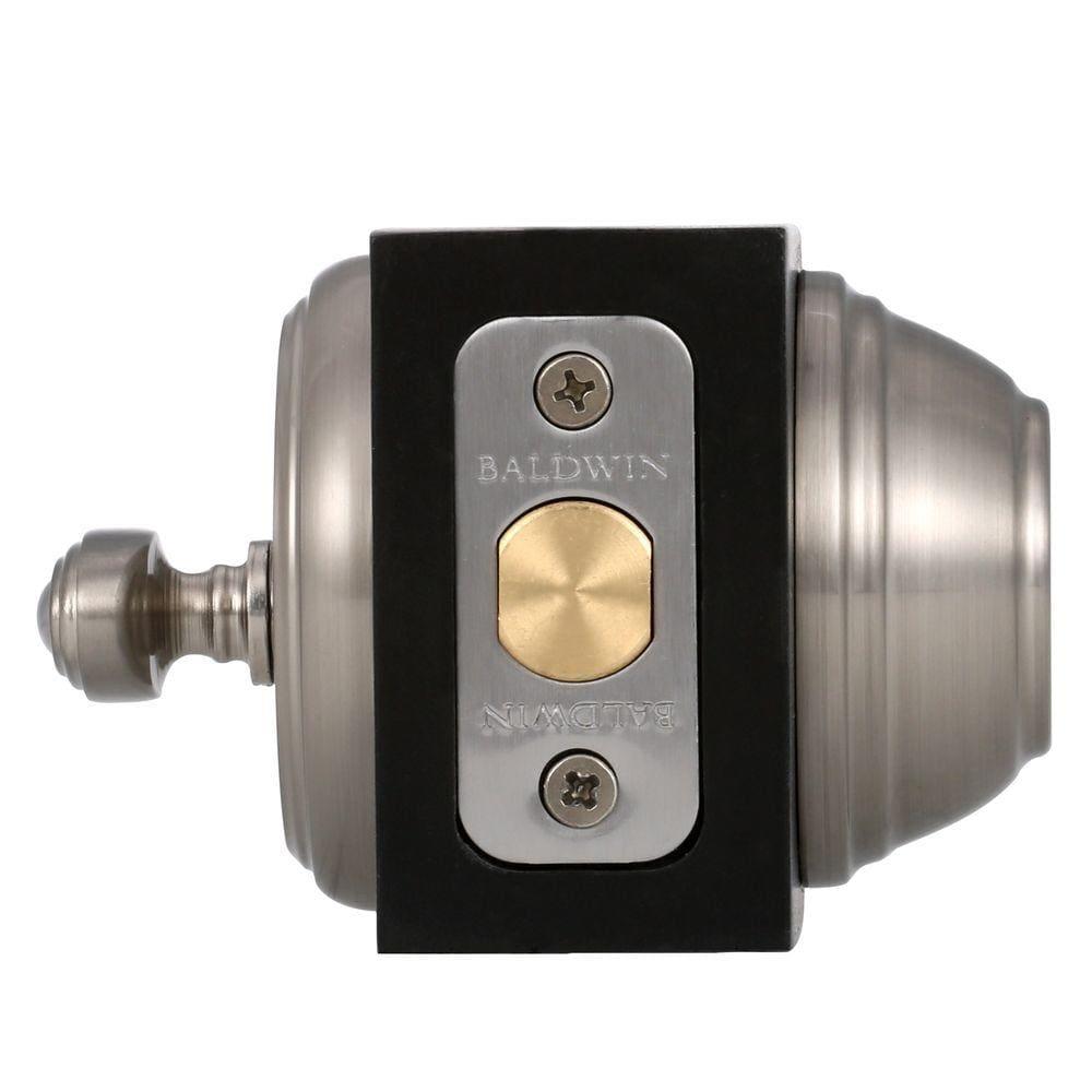 PrestiSatin Nickel Single Cylinder Round Deadbolt Featuring SmartKey Security